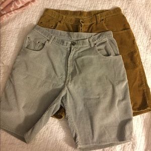 2 pairs Men’s Corduroy shorts size 36